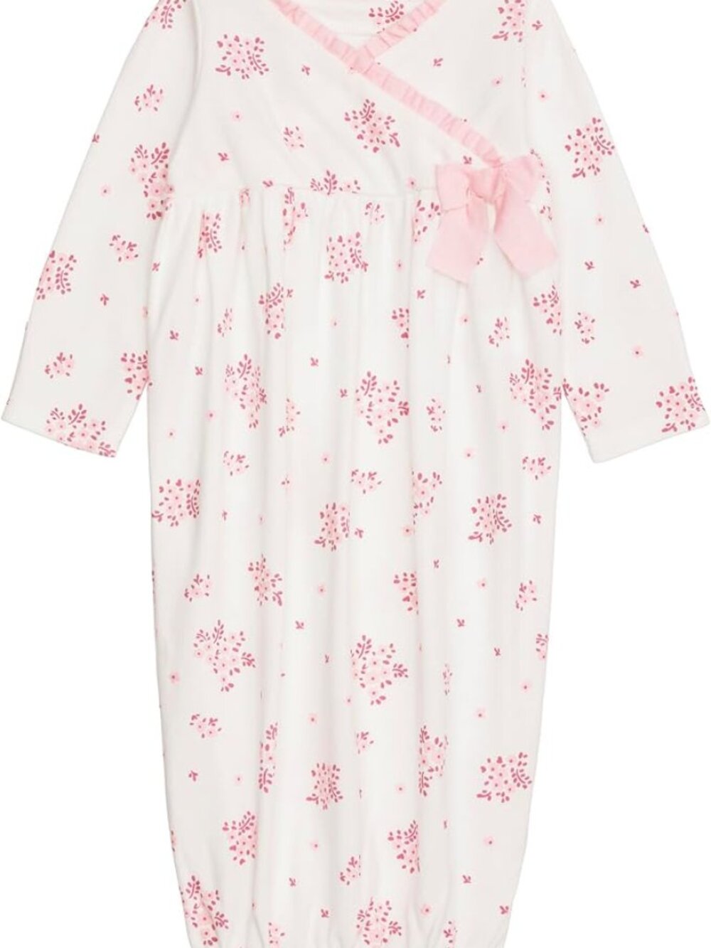 Mud Pie Baby Girl Pink Blossom Sleeping Gown Size NB NEW